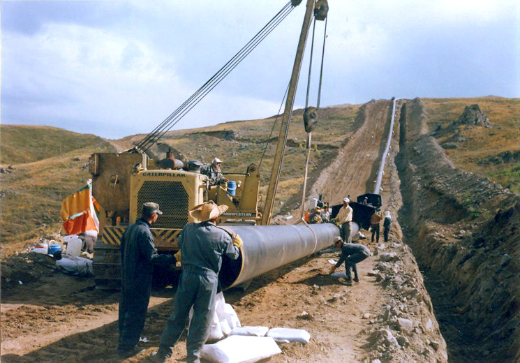 строительно-монтажные работы газопроводе Каджаран — Арарат