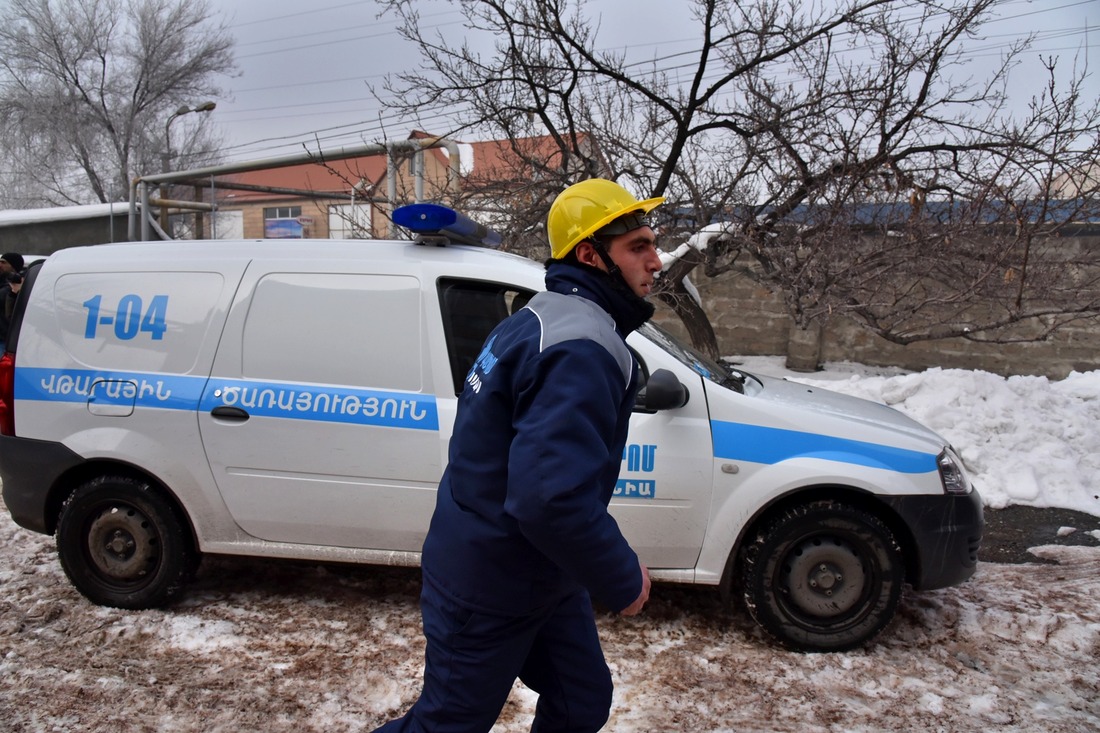 Бригада аварийно-диспетчерской службы «Газпром Армения» на учениях МЧС