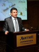 Выступление К.Карапетяна в гостинице «Армения Марриотт» на торжестве по случаю 10-летия компании.