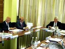 Заседание Совета директоров и Правления ЗАО «АрмРосгазпром» под руководством В.Голубева