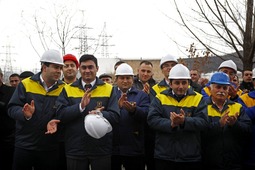 На церемонии ввода в эксплуатацию 5-го энергоблока Разданской ТЭС