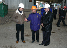 Армен Мовсисян и Карен Карапетян на стройплощадке 5-го энергоблока Разданской ТЭС