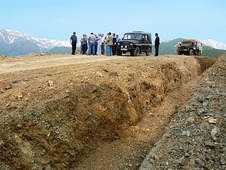 Высокогорный отрезок строящегося газопровода Иран-Армения