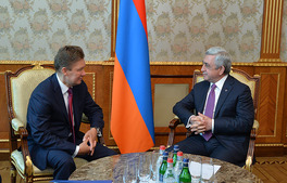 Президент Серж Саргсян и Председатель Правления «Газпром» Алексей Миллер